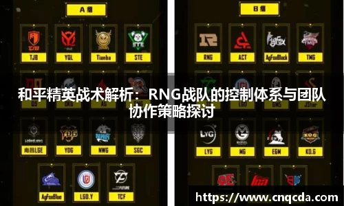 和平精英战术解析：RNG战队的控制体系与团队协作策略探讨